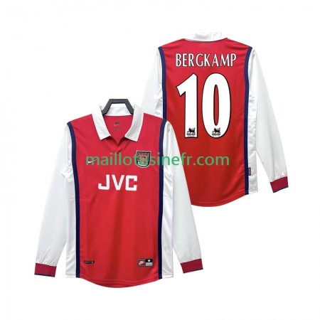 Maillot de Foot Arsenal BERGKAMP 10 1999 Domicile Retro 1998 Manches Longues